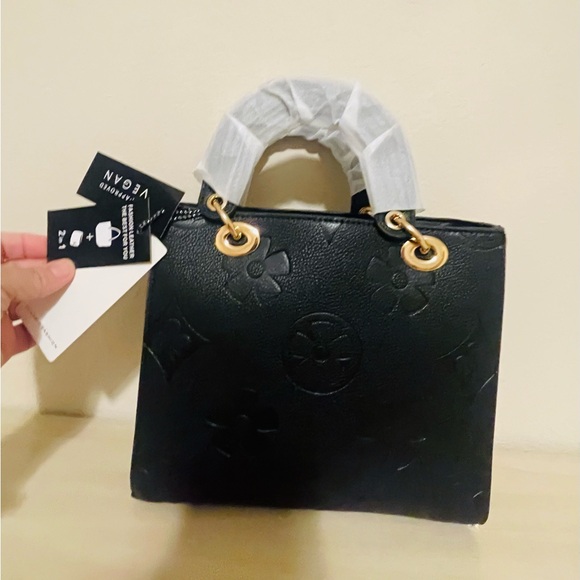 2 pc Black VEGAN LEATHER purse wallet set great gift holiday birthday gift - Picture 4 of 16